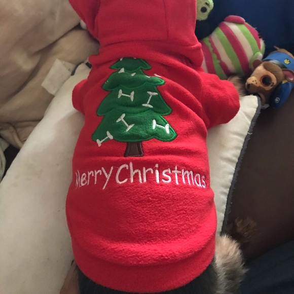 NWT: Merry Christmas dog hoodie - Picture 4 of 4